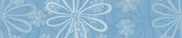 Cersanit Euforia Blue Kwiatek 1 Бордюр